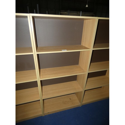 1307 - 1 wood effect shelf unit approx 77 x 30 x 165cm high (fixed height shelves)