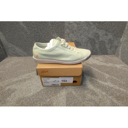 102 - A pair of ladies sneaker shoes by Softinos type ISLA154SOF washed lt green size Euro 40