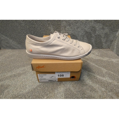 108 - A pair of ladies sneaker shoes by Softinos type ISLA154SOF washed lt grey size Euro 41