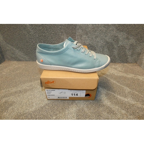 114 - A pair of ladies sneaker shoes by Softinos type ISLA154SOF washed diesel size Euro 37