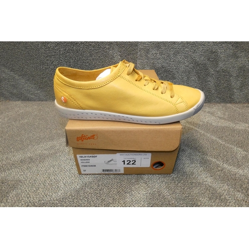 122 - A pair of ladies sneaker shoes by Softinos type ISLA154SOF washed yellow size Euro 37