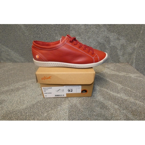 92 - A pair of ladies sneaker shoes by Softinos type ISLA154SOF smooth red size Euro 40