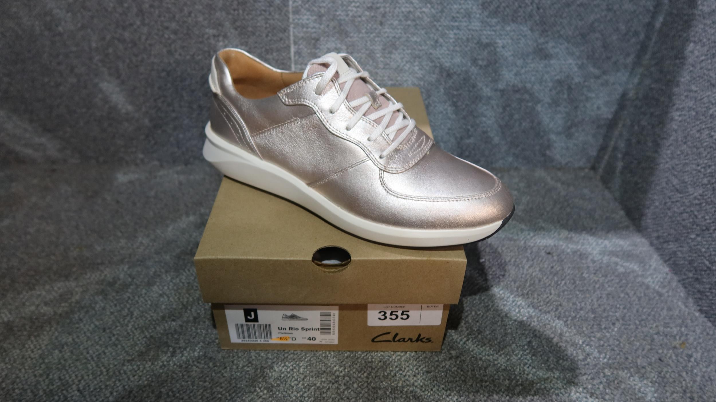 Clarks Damen Sneaker Un Rio Sprint – Bequeme Leder-Sneaker Mit Gummisohle, Flach