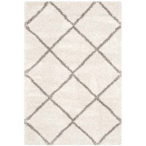 1257 - 1 Philomena looped / hooked ivory / grey rug approx 200 x 300cm RRP £405