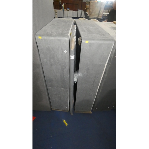 A two part divan bed base 4ft 6 inches (no drawers) supplied with a