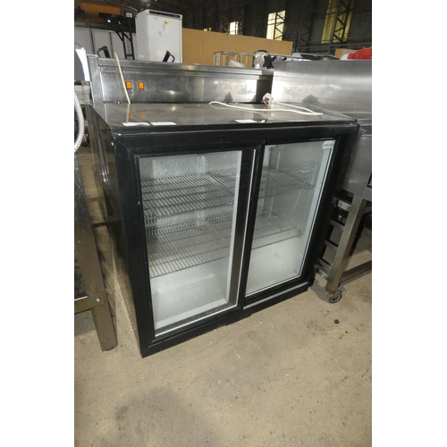 2111 - A commercial 2 door bottle display fridge by Catercool 240v - trade. TESTED WORKING