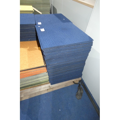 2282 - A quantity of approx 100 x blue carpet tiles each 50 x 50cm