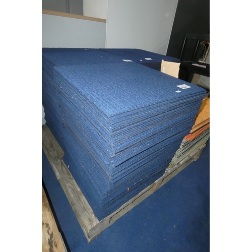 2284 - A quantity of approx 100 x blue carpet tiles each 50 x 50cm