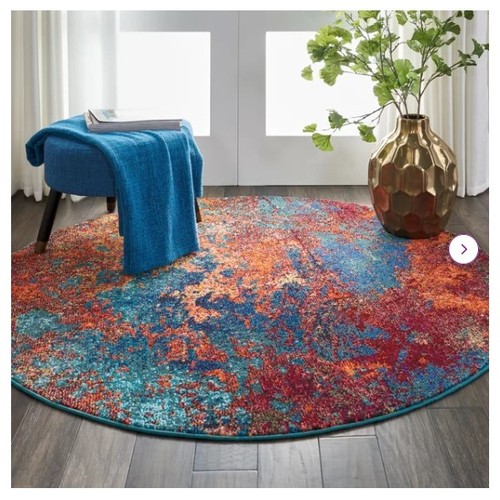 1261 - 1 Lyla red round rug diameter approx 239 cm RRP £399