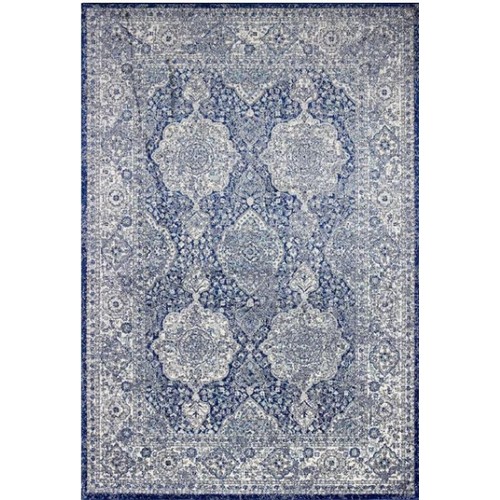 1266 - 1 Boyster power loom dark blue rug approx 153 x 229cm RRP £84