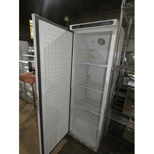 2187 - A commercial upright tall fridge by Polar type CD612 approx 60x60x186cm