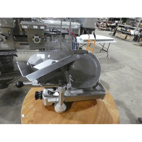 2190 - A commercial aluminium meat slicer by Berkel type 800, 240v - trade