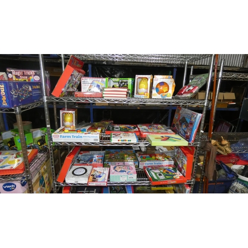 3036 - A quantity of various toys /games. Contents of 3 shelves