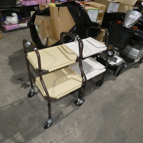 3053 - 2 walking frames both with two trays