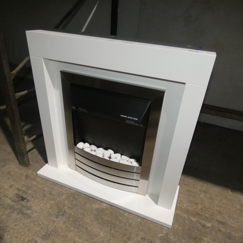 3070 - 1 Argos compact electric fire suite 240v approx 79cm wide x 79cm high (Trade) Tested working