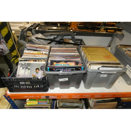 3321 - 3 x boxes containing a quantity of various records, please see pictures for details