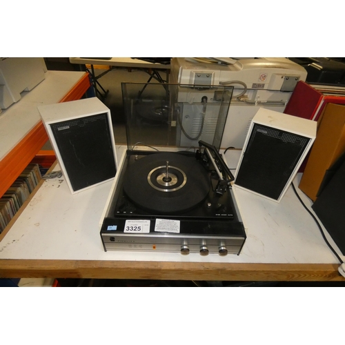 3325 - A working Fidelity UA4 record player with speakers  - trade