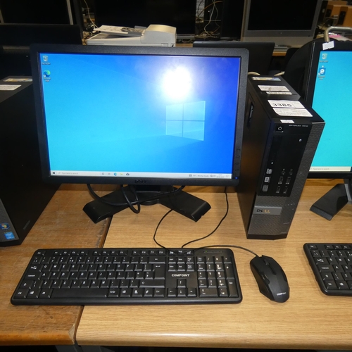 3385 - 1 Dell Tower PC type Optiplex with an i5 2nd generation 2.8 GHz processor 8GB RAM 500GB hard disk dr... 