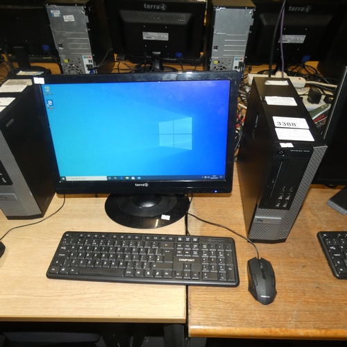 3388 - 1 Dell Tower PC type Optiplex with an i5 2nd generation 2.5 GHz processor 8GB RAM 500GB hard disk dr... 