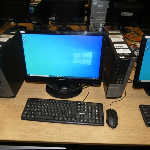 3389 - 1 Dell Tower PC type Optiplex with an i5 2nd generation 2.5 GHz processor 8GB RAM 500GB hard disk dr... 