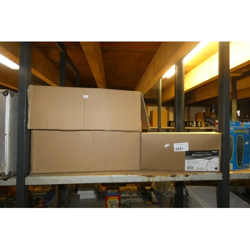 3421 - A quantity of wall mounted document storage pockets, contents of one box