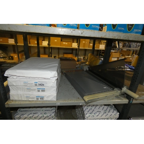 3426 - 4 x packs of A3 paper (1 opened) and a precision guillotine 460PG