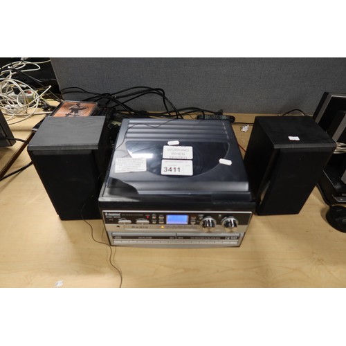 3411 - A stereo music system with cd recorder by steepletone type SMC595 - trade Tested working