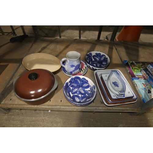 3096 - A quantity of various items including games, table lamps 240v, crockery, a Salter NutriPro etc. Cont... 