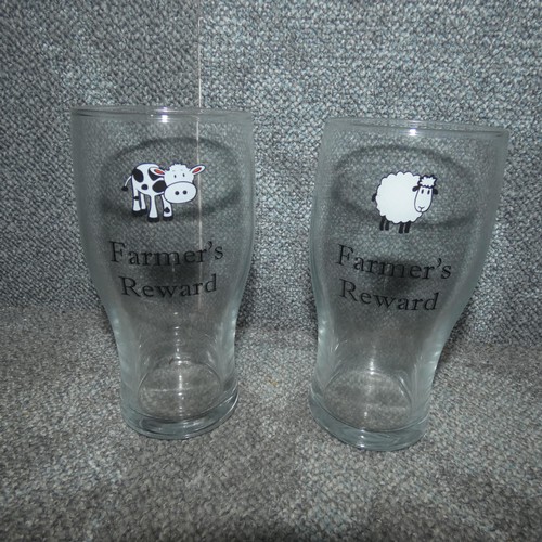 3202 - 1 box containing 48 Birthday/wedding day/special occasion gift/novelty pint glasses