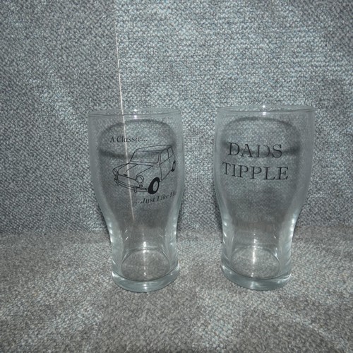 3203 - 1 box containing 48 Birthday/wedding day/special occasion gift/novelty pint glasses