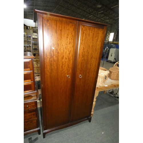 3159 - A dark wood chest of 4 short and 2 long drawers by Stag, a dark wood wardrobe by Stag and 2 dark woo... 