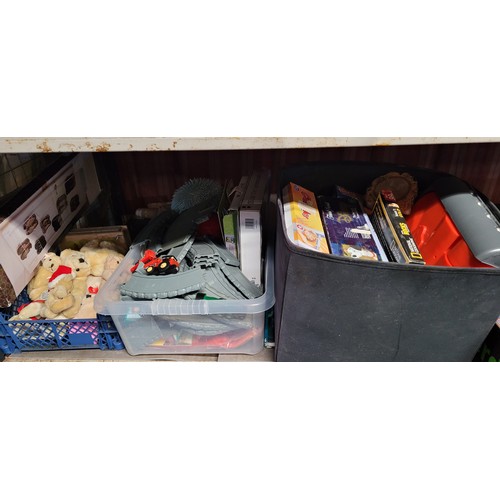 3379 - A quantity of various items including over 60 Disney VHS cassettes, toys, Thomas train track etc. Co... 