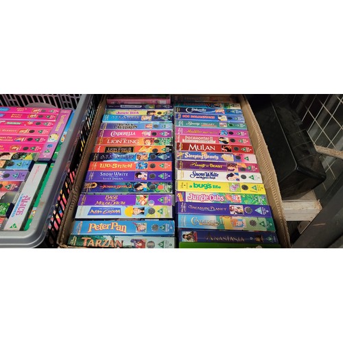 3379 - A quantity of various items including over 60 Disney VHS cassettes, toys, Thomas train track etc. Co... 