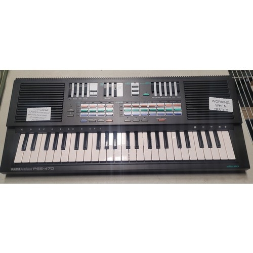 3311 - A vintage digital synthesizer by Yamaha type PSR-470, comes with box but no power adapter - trade. T... 