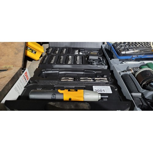 3001 - A quantity of various tools and other items including a Bosch drill, a Black & Decker Workmate, a po... 