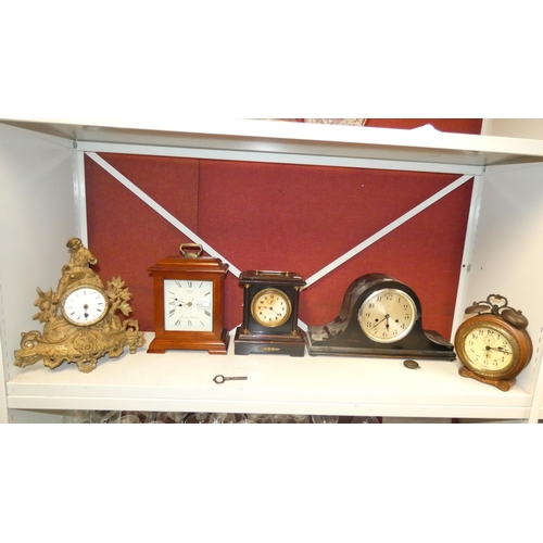 4070 - 5 various decorative mantel clocks