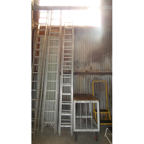 5063 - 3 x various aluminium ladders