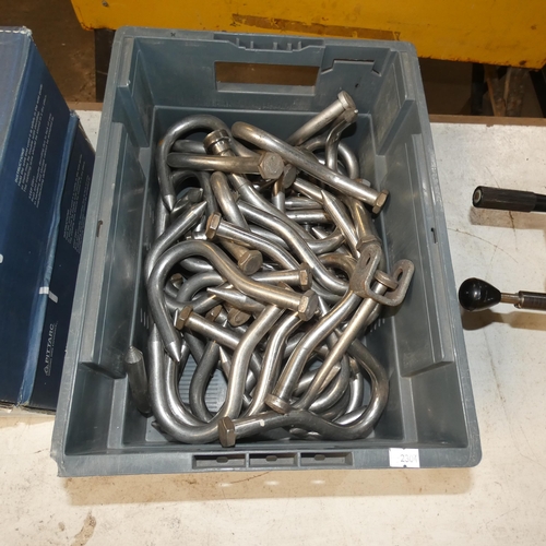 5082 - 1 box containing a quantity of stainless steel hooks