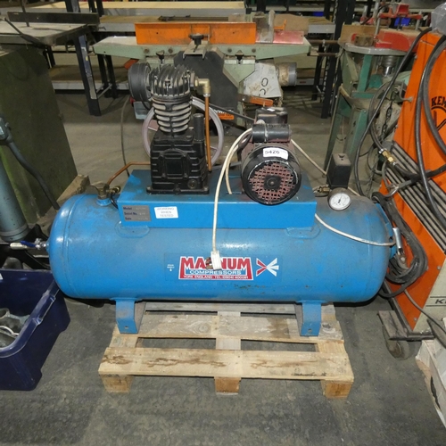 5426 - 1 workshop compressor by Magnum model SK9/100, 240v