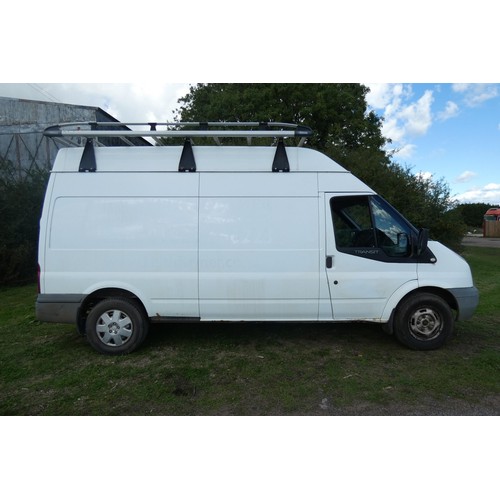 5676 - Ford Transit 100 T350L RWD LWB HiRoof panel Van,  Reg: KT08 CJU, 1st reg 27/07/2008, 5 spd manual Di... 