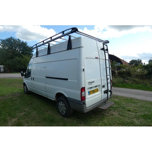 5676 - Ford Transit 100 T350L RWD LWB HiRoof panel Van,  Reg: KT08 CJU, 1st reg 27/07/2008, 5 spd manual Di... 