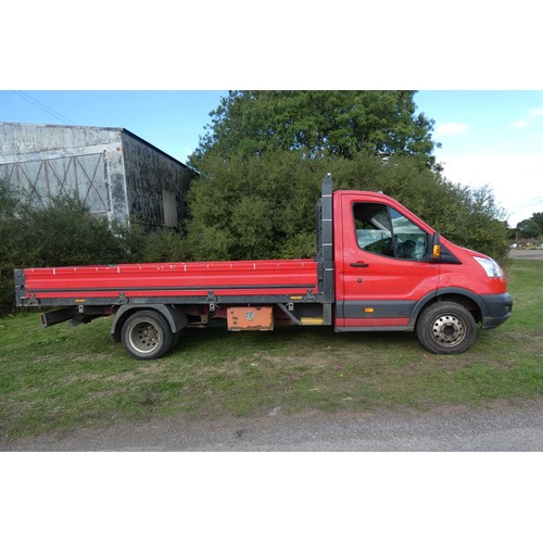 5677 - Ford Transit 350 L4 RWD 2.2 TDCi 125PS H/D chassis, LWB, Dropside truck, Red, Reg WG65 PDX, 1st reg ... 