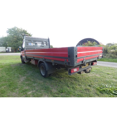 5677 - Ford Transit 350 L4 RWD 2.2 TDCi 125PS H/D chassis, LWB, Dropside truck, Red, Reg WG65 PDX, 1st reg ... 