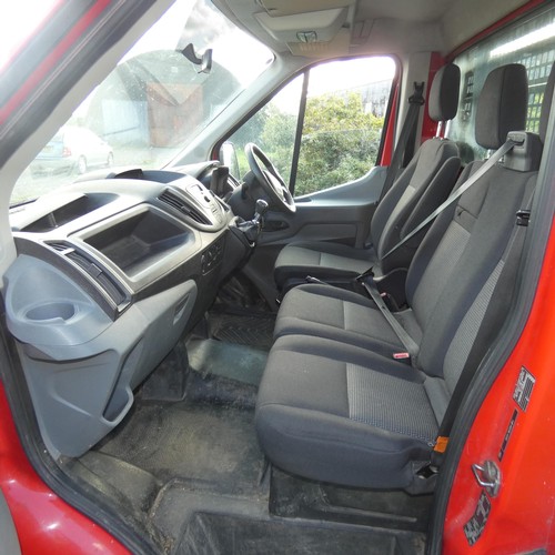 5677 - Ford Transit 350 L4 RWD 2.2 TDCi 125PS H/D chassis, LWB, Dropside truck, Red, Reg WG65 PDX, 1st reg ... 