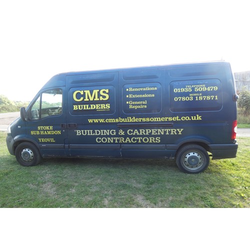 5681 - Vauxhall Movano 3500 2.5  CDTi LWB Hi Roof, Panel Van, reg MJ56 NBO, 1st reg 30/11/2006, 6 spd manua... 