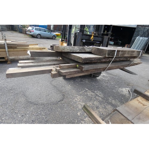 5633 - A Quantity Of Various Air Dried Wayne Edge Prime / Joinery 41mm-80mm Euro Oak - Ave Length 1.6m, Ran... 