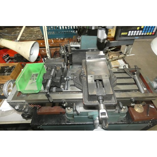 5422 - 1 milling and drilling machine by Taiwan Rong Fu Industrial Co. Ltd type RF-31, 240v, on a cabinet s... 