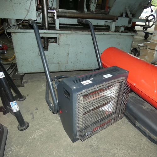 5908 - 1 Sealey 1.4/2.8kw infrared halogen heater, 240v. Supplied with a mobile stand but heater requires r... 