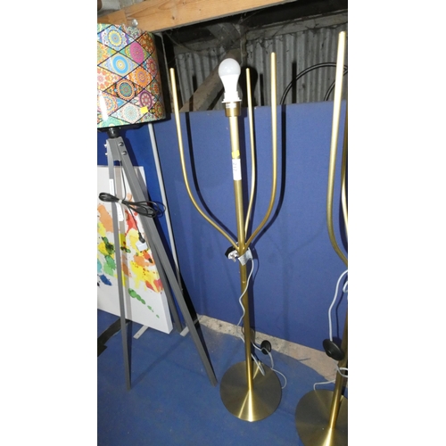 217 - 1 floor standing lamp supplied with a bulb but no shade is included