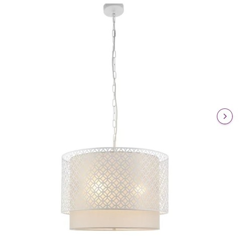 53 - 1 Chavira 3-light drum pendant light RRP £99